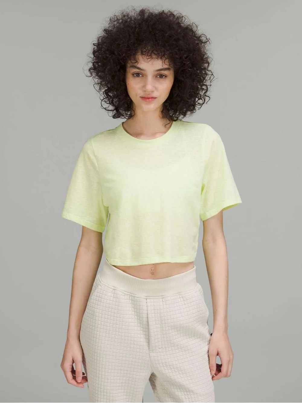 Lululemon lab relaxed cropped tshirt - Picture 1 of 5